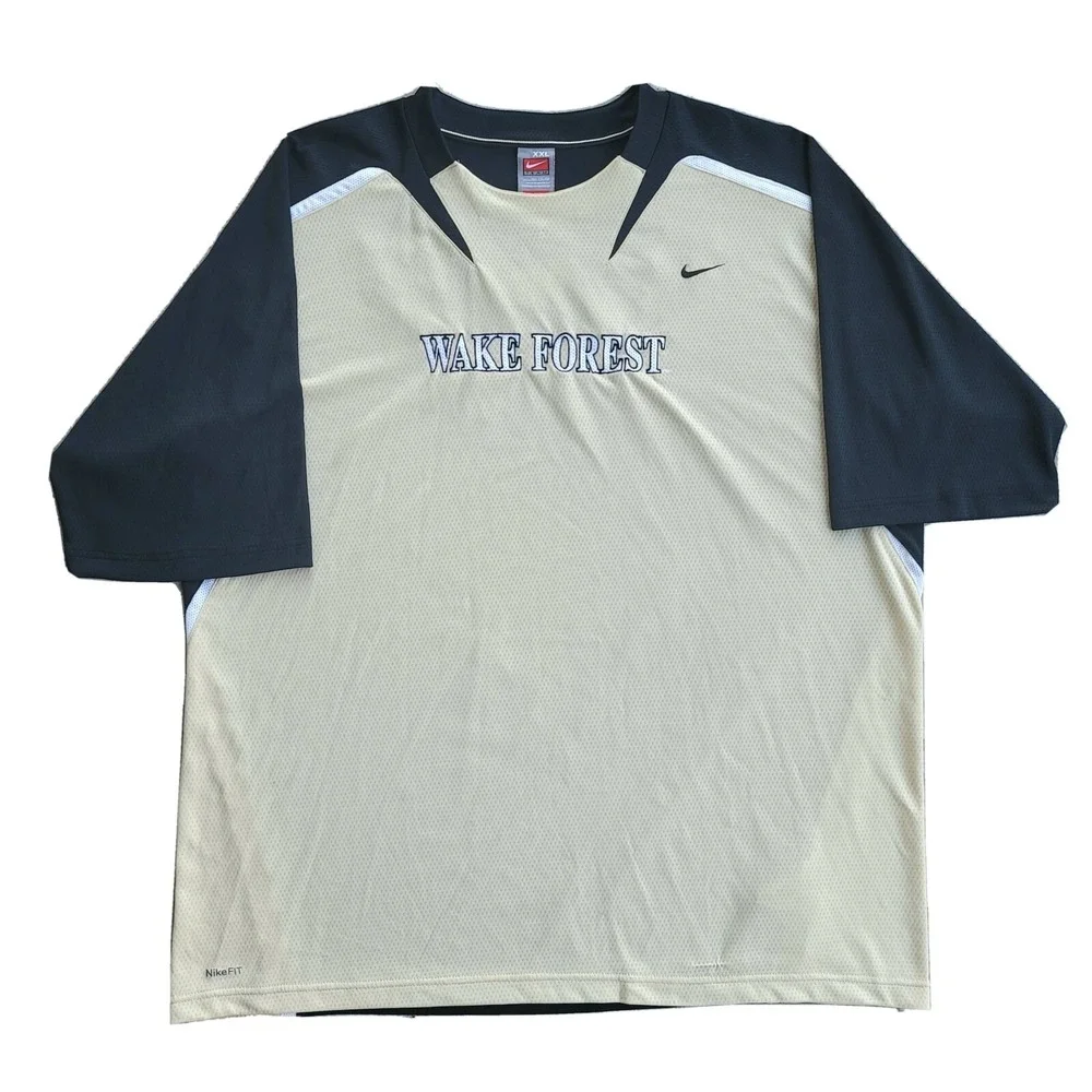 Vintage Nike Team Authentic Fit DRY Wake Forest WF Basketball Warm Up Jersey XXL